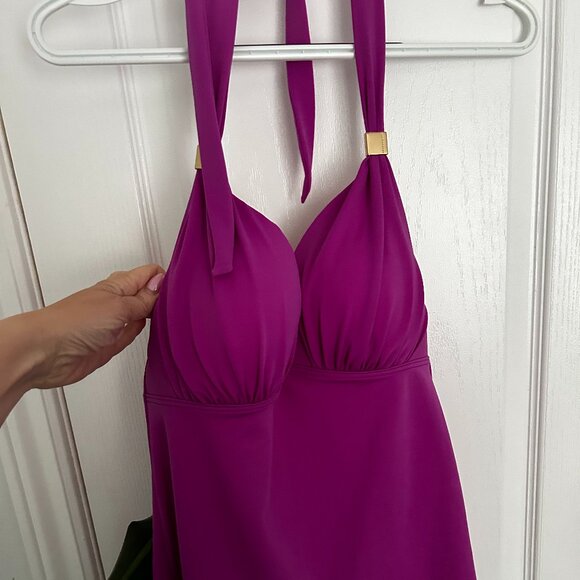 Victoria Secret Fuschia Tankini, new, never worn, size large top and bottom - Picture 1 of 8